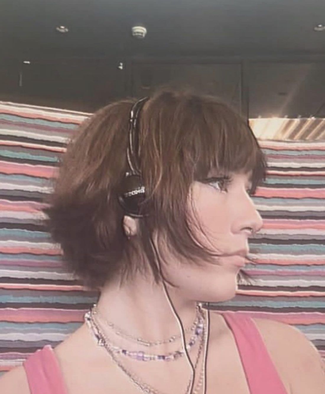 Short textured crop with bangs